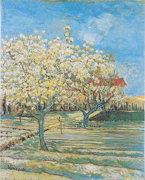 Vincent Van Gogh Flowering orchard Norge oil painting art